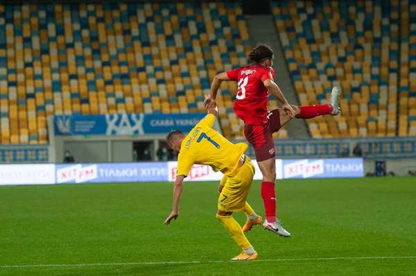 Ricardo Rodrguez Durante Partido Fútbol Liga Naciones Uefa Ucrania Suiza —  Fotos de Stock