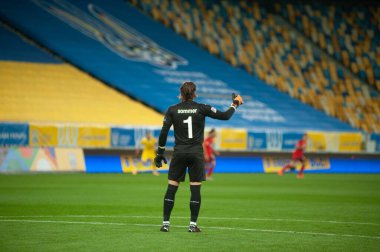 Lviv, Ukrayna - 03 Eylül 2020: UEFA Uluslar Ligi 'nin İsviçre' ye karşı oynadığı futbol karşılaşmasında Yann Sommer