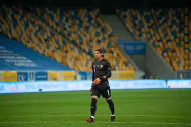 Lviv, Ukrayna - 03 Eylül 2020: UEFA Uluslar Ligi 'nin İsviçre' ye karşı oynadığı futbol karşılaşmasında Yann Sommer
