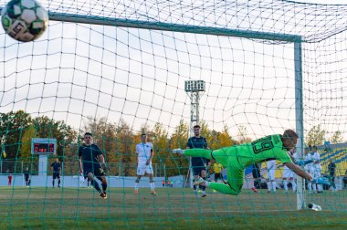 KHARKIV, UKRAINE - 9 Ekim 2020: Profesyonel Lig FC Metal-Tavria maçı