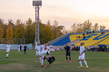 KHARKIV, UKRAINE - 9 Ekim 2020: Profesyonel Lig FC Metal-Tavria maçı