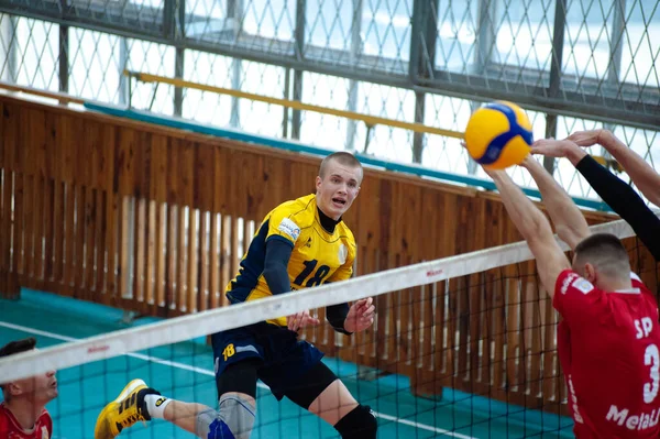 Kharkiv Ukraine October 2020 Volleyball Match Superleague Lokomotiv Service Podillya — Stock Photo, Image