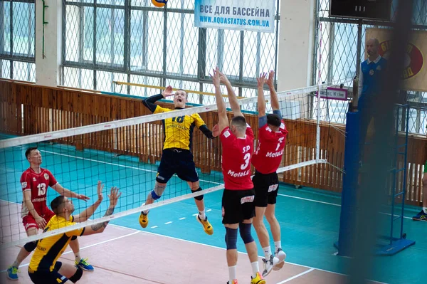 Kharkiv Ucrânia Outubro 2020 Jogo Vôlei Superliga Lokomotiv Service Podillya — Fotografia de Stock