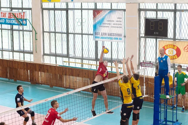 Kharkiv Ukraine October 2020 Volleyball Match Superleague Lokomotiv Service Podillya — 图库照片