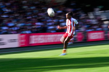 COLOGNE, GERMANY - 6 Eylül 2025 Google Pixel Women Bundesliga 1.FC Koeln Frauen-RB Leipzig Frauen maçı Franz Kremer Stadyumu 'nda.