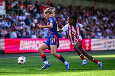 COLOGNE, GERMANY - 6 Eylül 2025 Google Pixel Women Bundesliga 1.FC Koeln Frauen-RB Leipzig Frauen maçı Franz Kremer Stadyumu 'nda.