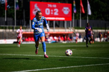 COLOGNE, GERMANY - 6 Eylül 2025 Google Pixel Women Bundesliga 1.FC Koeln Frauen-RB Leipzig Frauen maçı Franz Kremer Stadyumu 'nda.