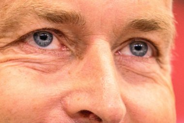 LEVERKUSEN, GERMANY - 10 Eylül 2025: Kasper Hjulmand - Bayarena 'da basın toplantısı.