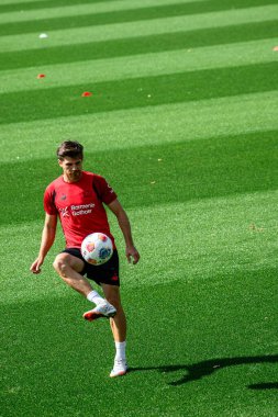 LEVERKUSEN, ALMANY - 10 Eylül 2025: Jonas Hofmann - Bayer 04 Leverkusen Bayarena 'da Uygulama.
