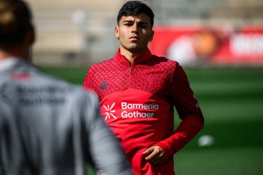 LEVERKUSEN, ALMANY - 10 Eylül 2025: Alejo Sarco - Bayer 04 Leverkusen Bayarena 'da Uygulama.