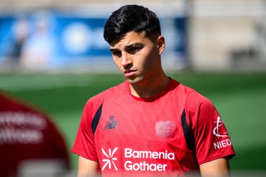 LEVERKUSEN, ALMANY - 10 Eylül 2025: Alejo Sarco - Bayer 04 Leverkusen Bayarena 'da Uygulama.