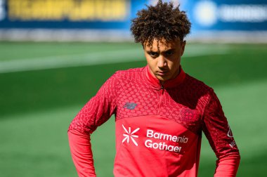 LEVERKUSEN, ALMANY - 10 Eylül 2025: Elise Ben Seghir - Bayer 04 Leverkusen 'i Bayena' da uygula.