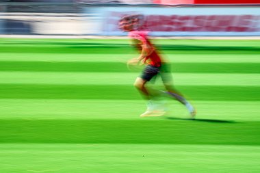 LEVERKUSEN, ALMANY - 10 Eylül 2025: Bayer 04 Leverkusen 'i Bayarena' da uygula.