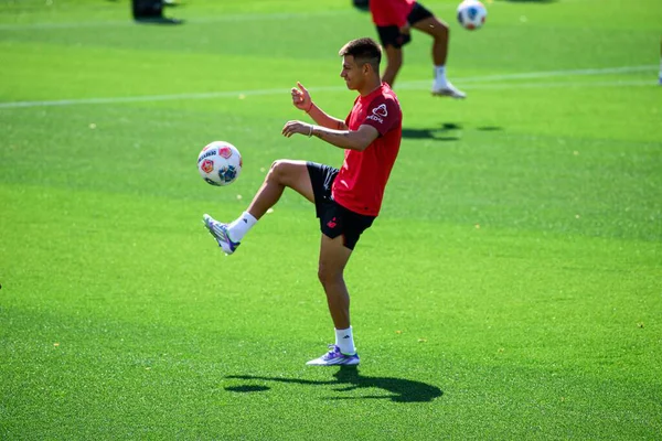 LEVERKUSEN, ALMANY - 10 Eylül 2025: Claudio Echeverri - Bayer 04 Leverkusen Bayena 'da Uygulama.