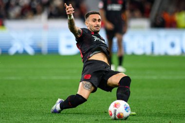 LEVERKUSEN, GERMANY - 12 Eylül 2025: Aleix Garcia - Bayer 04 Leverkusen-SG Eintracht Frankfurt maçı Bayena 'da. 