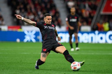 LEVERKUSEN, GERMANY - 12 Eylül 2025: Aleix Garcia - Bayer 04 Leverkusen-SG Eintracht Frankfurt maçı Bayena 'da. 