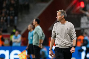 LEVERKUSEN, GERMANY - 12 EPTEMBER, 2025: Kasper Hjulmand - Bundesliga maçı Bayer 04 Leverkusen-SG Eintracht Frankfurt. 