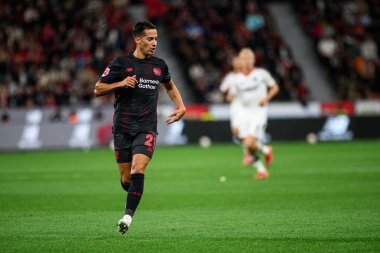 LEVERKUSEN, GERMANY - 12 EYLÜL 2025: Lucas Vazquez - Bayer 04 Leverkusen-SG Eintracht Frankfurt maçı Bayena 'da. 