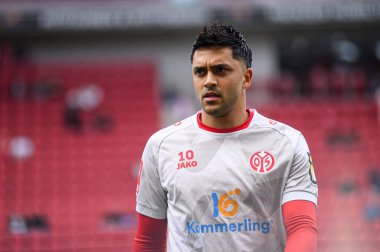 MAINZ, Almanya - 13 Eylül 2025: Nadiem Amiri - Bundesliga maçı 1. FSV Mainz 05, Mewa Arena 'da RB Leipzig' e karşı. 