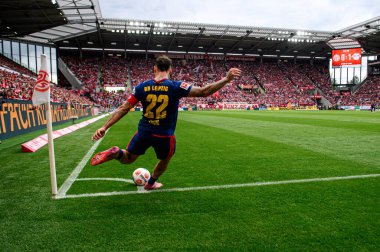 MAINZ, ALMANY - 13 Eylül 2025: David Raum - Bundesliga maçı 1. FSV Mainz 05, Mewa Arena 'da RB Leipzig' e karşı. 
