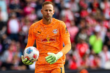 Mainz, Almanya - 13 Eylül 2025: Peter Gulacsi - Bundesliga maçı 1. FSV Mainz 05, Mewa Arena 'da RB Leipzig' e karşı. 