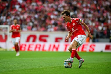 Mainz, Almanya - 13 Eylül 2025: William Boving - Bundesliga maçı 1. FSV Mainz 05, Mewa Arena 'da RB Leipzig' e karşı. 