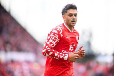 MAINZ, Almanya - 13 Eylül 2025: Nadiem Amiri - Bundesliga maçı 1. FSV Mainz 05, Mewa Arena 'da RB Leipzig' e karşı. 