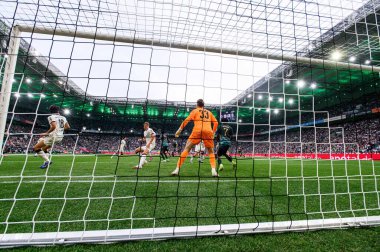 MOENCHENGLADBACH, GERMANY - 14 Eylül 2025: Moritz Nicolas - Bundesliga Borussia Moenchengladbach - Borussia Park 'ta SV Werder Bremen' e karşı futbol maçı.