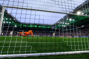 MOENCHENGLADBACH, GERMANY - 14 Eylül 2025: Moritz Nicolas - Bundesliga Borussia Moenchengladbach - Borussia Park 'ta SV Werder Bremen' e karşı futbol maçı.