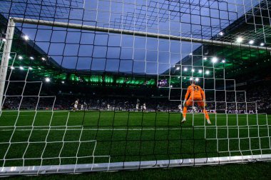 MOENCHENGLADBACH, GERMANY - 14 Eylül 2025: Moritz Nicolas - Bundesliga Borussia Moenchengladbach - Borussia Park 'ta SV Werder Bremen' e karşı futbol maçı.