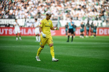 MOENCHENGLADBACH, GERMANY - 14 Eylül 2025: Mio Backhaus - Bundesliga Borussia Moenchengladbach futbol maçı Borussia Park 'ta SV Werder Bremen' e karşı.