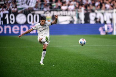 MOENCHENGLADBACH, GERMANY - 14 Eylül 2025: Kevin Diks - Bundesliga Borussia Moenchengladbach futbol maçı Borussia Park 'ta Werder Bremen' e karşı.