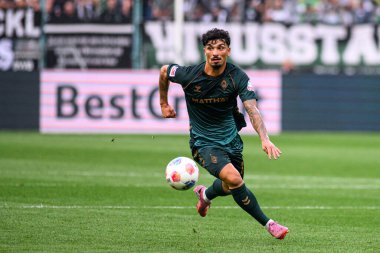 MOENCHENGLADBACH, GERMANY - 14 Eylül 2025: Cameron Puertas - Bundesliga Borussia Moenchengladbach futbol maçı Borussia Park 'ta SV Werder Bremen' e karşı.