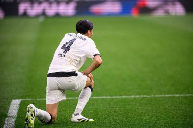 MOENCHENGLADBACH, GERMANY - 14 Eylül 2025: Kevin Diks - Bundesliga Borussia Moenchengladbach futbol maçı Borussia Park 'ta Werder Bremen' e karşı.