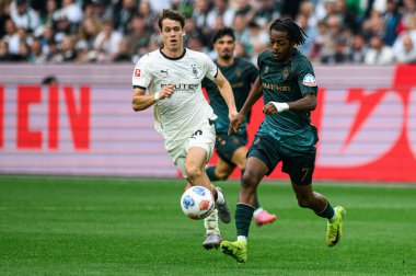 MOENCHENGLADBACH, GERMANY - 14 Eylül 2025: Samuel Mbangula - Bundesliga Borussia Moenchengladbach-SV Werder Bremen maçı Borussia Park 'ta.