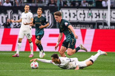 MOENCHENGLADBACH, GERMANY - 14 Eylül 2025: - Borussia Borussia Moenchengladbach-SV Werder Bremen maçı Borussia Park 'ta.