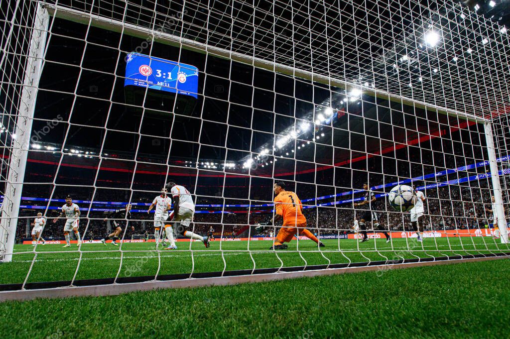 FRANKFURT, GERMANY - 18 SEPTEMBER, 2025: Ugurcan Cakir, camera gate, goal - The match UEFA Champions League Eintracht Frankfurt v Galatasaray A.S. at Deutsche Bank Park.