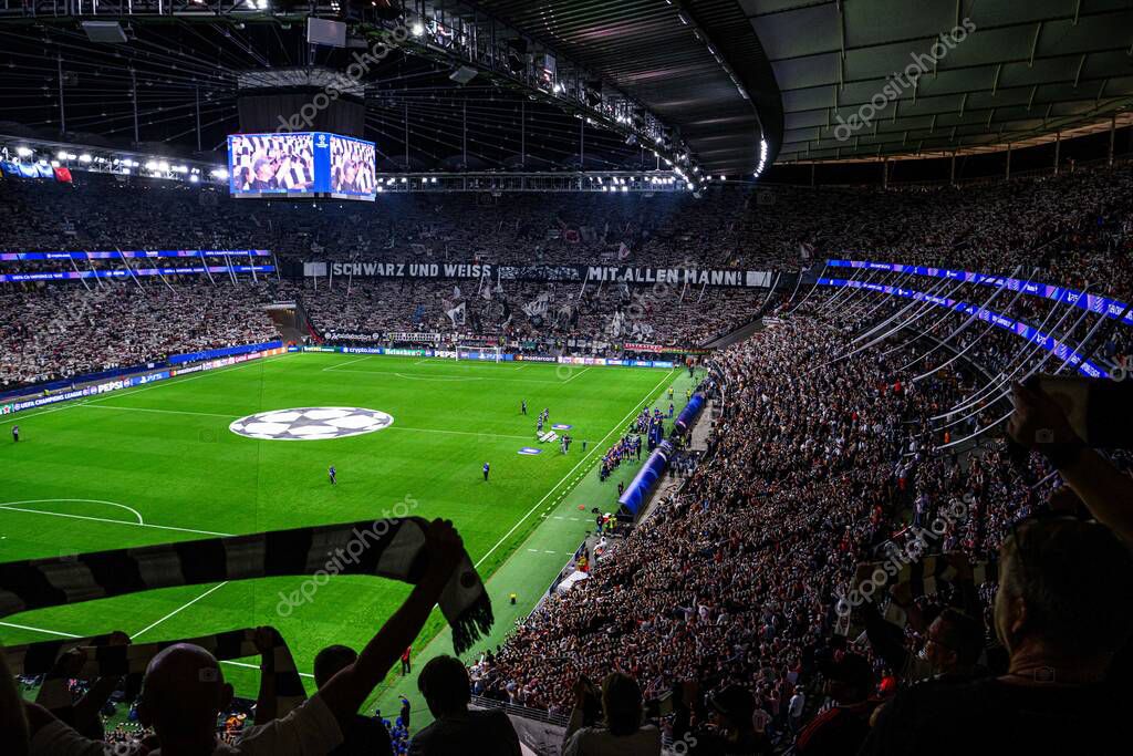FRANKFURT, GERMANY - 18 SEPTEMBER, 2025: choreography - The match UEFA Champions League Eintracht Frankfurt v Galatasaray A.S. at Deutsche Bank Park.