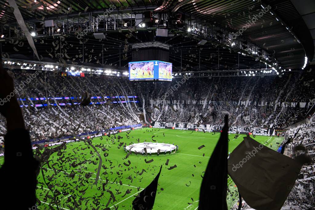 FRANKFURT, GERMANY - 18 SEPTEMBER, 2025:  - The match UEFA Champions League Eintracht Frankfurt v Galatasaray A.S. at Deutsche Bank Park.