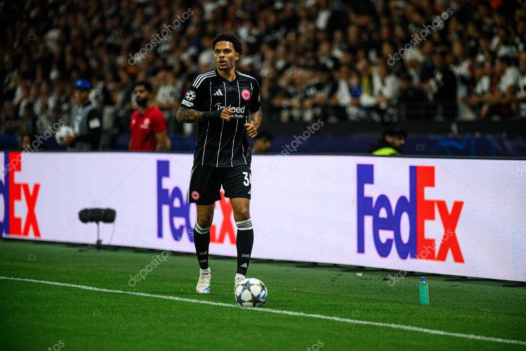 FRANKFURT, GERMANY - 18 SEPTEMBER, 2025: Nnamdi Collins - The match UEFA Champions League Eintracht Frankfurt v Galatasaray A.S. at Deutsche Bank Park.