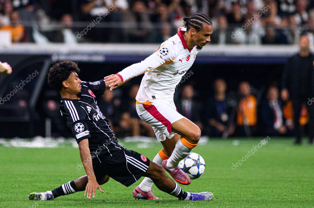 FRANKFURT, GERMANY - 18 SEPTEMBER, 2025: Leroy Sane - The match UEFA Champions League Eintracht Frankfurt v Galatasaray A.S. at Deutsche Bank Park.