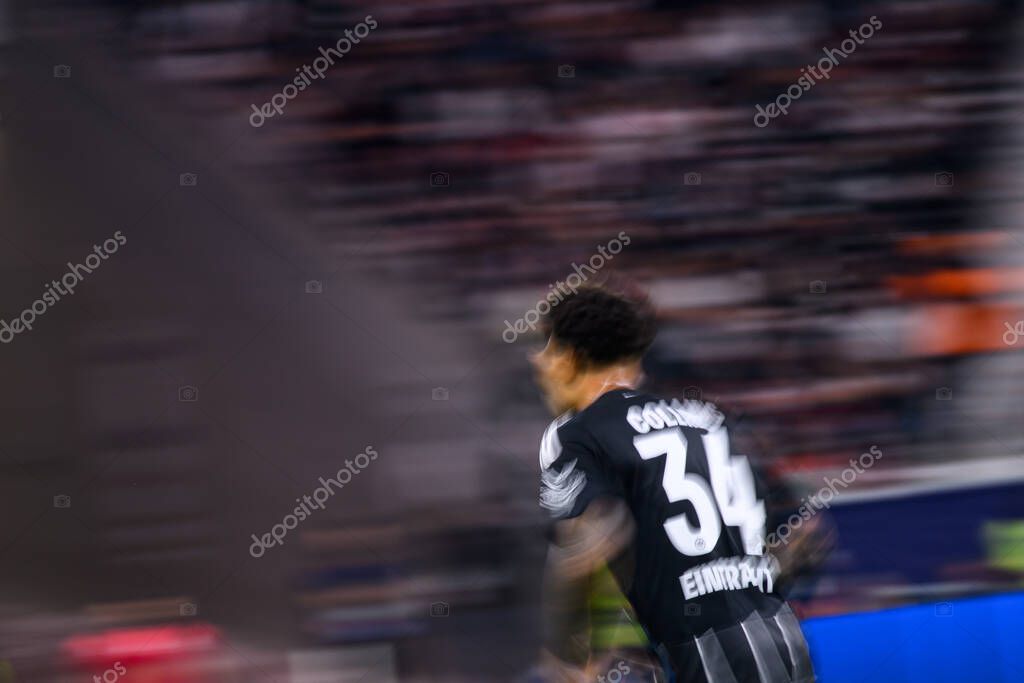 FRANKFURT, GERMANY - 18 SEPTEMBER, 2025: Nnamdi Collins - The match UEFA Champions League Eintracht Frankfurt v Galatasaray A.S. at Deutsche Bank Park.