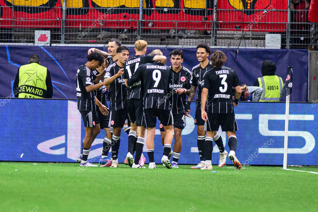 FRANKFURT, GERMANY - 18 SEPTEMBER, 2025: Can Uzun, goal - The match UEFA Champions League Eintracht Frankfurt v Galatasaray A.S. at Deutsche Bank Park.