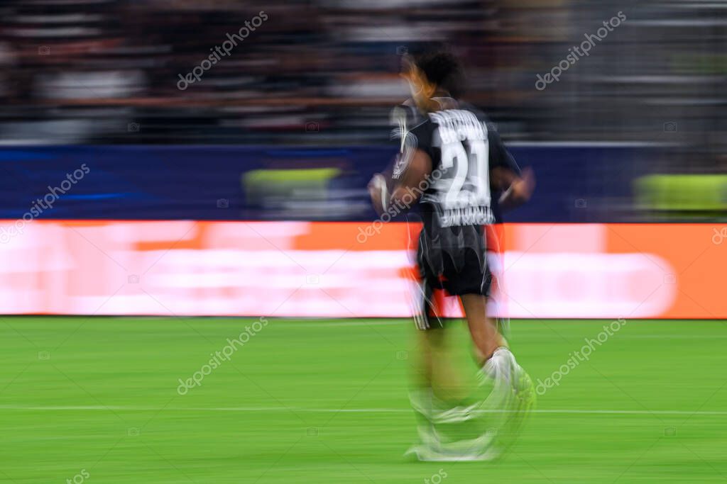 FRANKFURT, GERMANY - 18 SEPTEMBER, 2025: Nathaniel Brown - The match UEFA Champions League Eintracht Frankfurt v Galatasaray A.S. at Deutsche Bank Park.