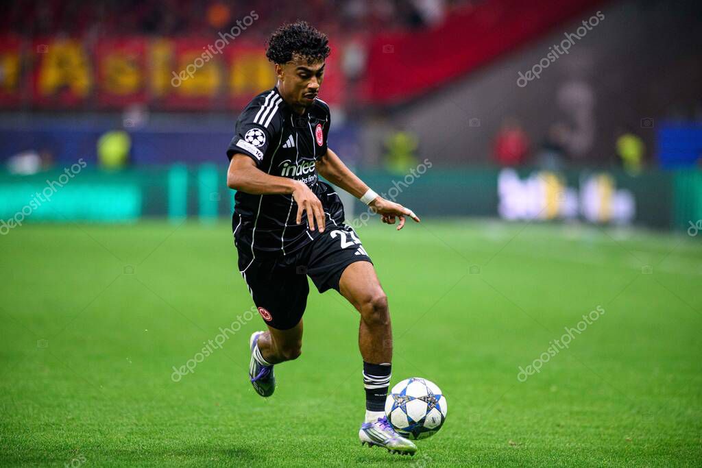 FRANKFURT, GERMANY - 18 SEPTEMBER, 2025: Nathaniel Brown - The match UEFA Champions League Eintracht Frankfurt v Galatasaray A.S. at Deutsche Bank Park.