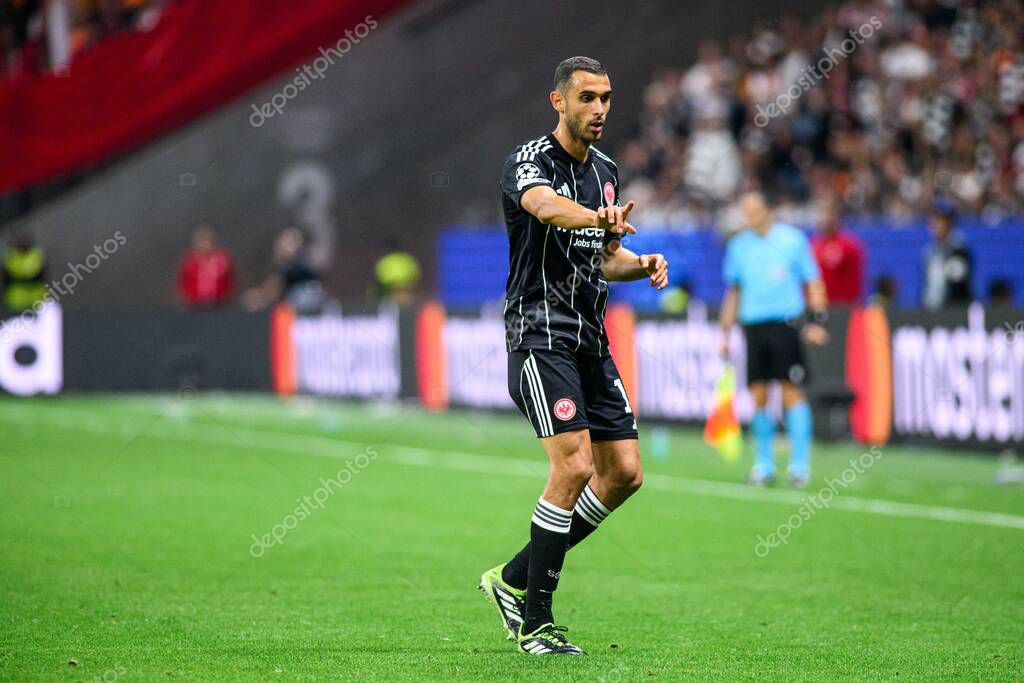 FRANKFURT, GERMANY - 18 SEPTEMBER, 2025: Ellyes Skhiri - The match UEFA Champions League Eintracht Frankfurt v Galatasaray A.S. at Deutsche Bank Park.