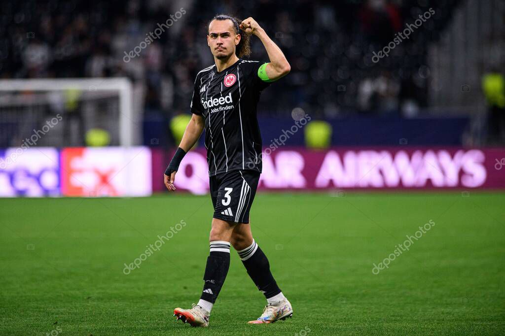FRANKFURT, GERMANY - 18 SEPTEMBER, 2025: Arthur Theate - The match UEFA Champions League Eintracht Frankfurt v Galatasaray A.S. at Deutsche Bank Park.