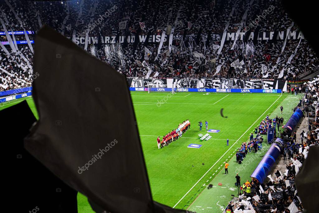 FRANKFURT, GERMANY - 18 SEPTEMBER, 2025:  - The match UEFA Champions League Eintracht Frankfurt v Galatasaray A.S. at Deutsche Bank Park.
