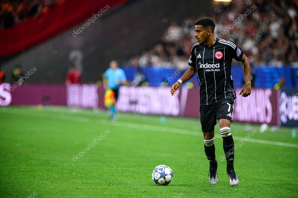 FRANKFURT, GERMANY - 18 SEPTEMBER, 2025: Ansgar Knauff - The match UEFA Champions League Eintracht Frankfurt v Galatasaray A.S. at Deutsche Bank Park.