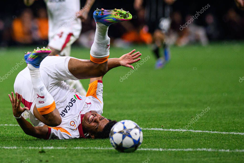 FRANKFURT, GERMANY - 18 SEPTEMBER, 2025: Gabriel Sara - The match UEFA Champions League Eintracht Frankfurt v Galatasaray A.S. at Deutsche Bank Park.